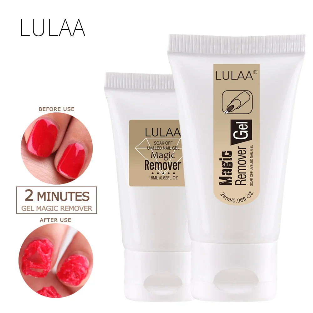 Lulaa ногтей лак для ногтей для удаления био-Гели Soak Off очиститель для ногтей безворсовые салфетки принадлежности для ногтей с кистью 18/28 мл