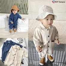 

2022 Soft Denim Baby Romper Solid Infant Clothes Newborn Jumpsuit Babies Boys Costume Cowboy Fashion Jeans Children Clothes