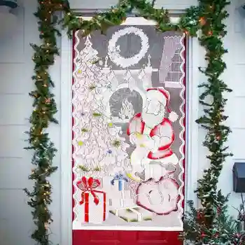 

Christmas Curtains Santa Clause Printing Reindeer Printed Curtain For Bedroom Living Room Kids Home Hotel Decorative Curtain