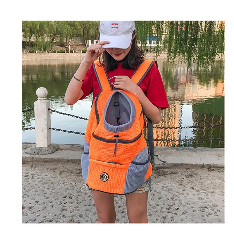 Backpack Carrier-Bag Pet-Dog Travel Outdoor Double-Shoulder Portable Mesh New-Out