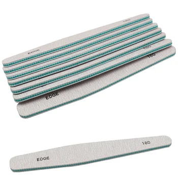 

10pcs 180/180 Grits Double Side Designs Nail Polish File Buffer Sanding Manicure Tools for UV Gel Salon Manicure+Custom Logo