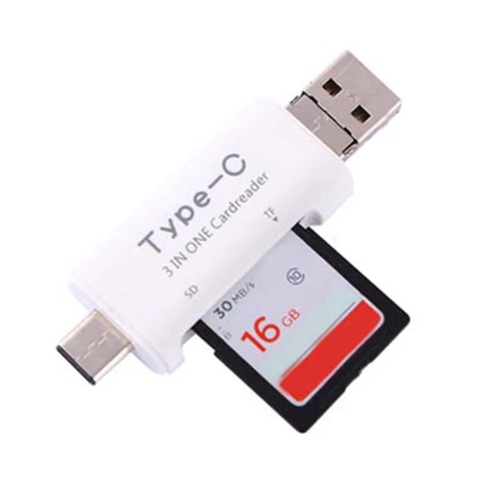 Мини портативный микро USB 2,0 тип-c TF флэш-цифровой считыватель карт OTG адаптер