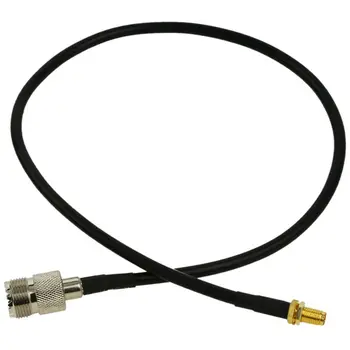 

RF coaxial cable SMA female to UHF SO239 PL259 female RG58 50CM