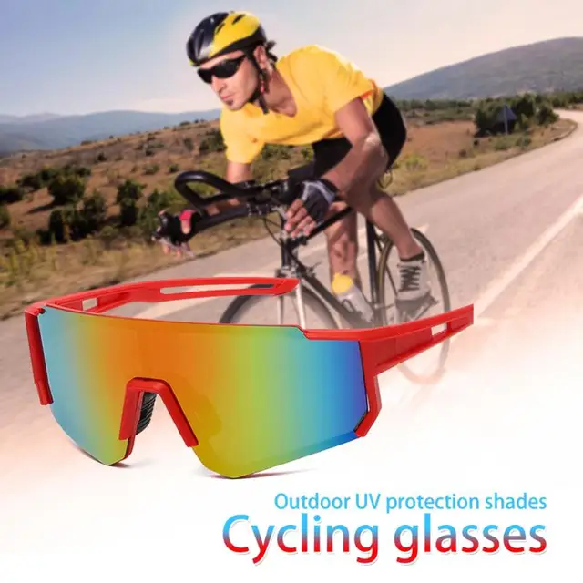 Gafas de sol de ciclismo para hombre, lentes antiviento, protección para  bicicleta de montaña - AliExpress