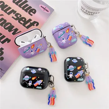 

Cute Cartoon Case for Apple Airpods 1/2/pro Case Space Planets Rocket Bluetooth Earphone Case Headphone Soft Case