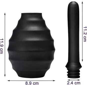 330ml Bulb Container ball douche silicone enema syringe shower cleaning head anal beads butt plug nozzle tip Hygiene tool gay 6