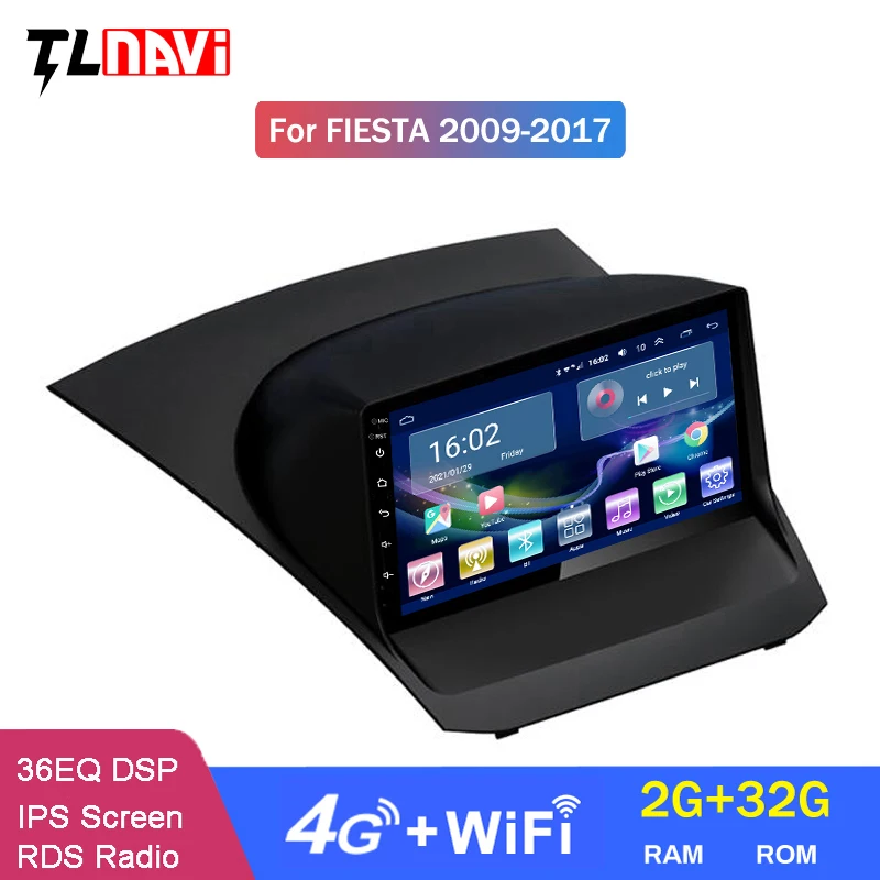 4G LTE 2G RAM 9 дюймов IPS Android 10 автомобильный DVD GPS плеер для Ford FIESTA 2009-2017 Радио Стерео