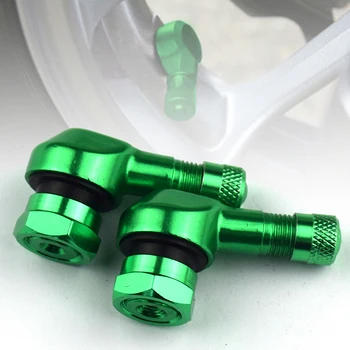 

Replacement Valve Stems 2Pcs Motorcycle Angle Tire Tubeless Aluminum Alloy
