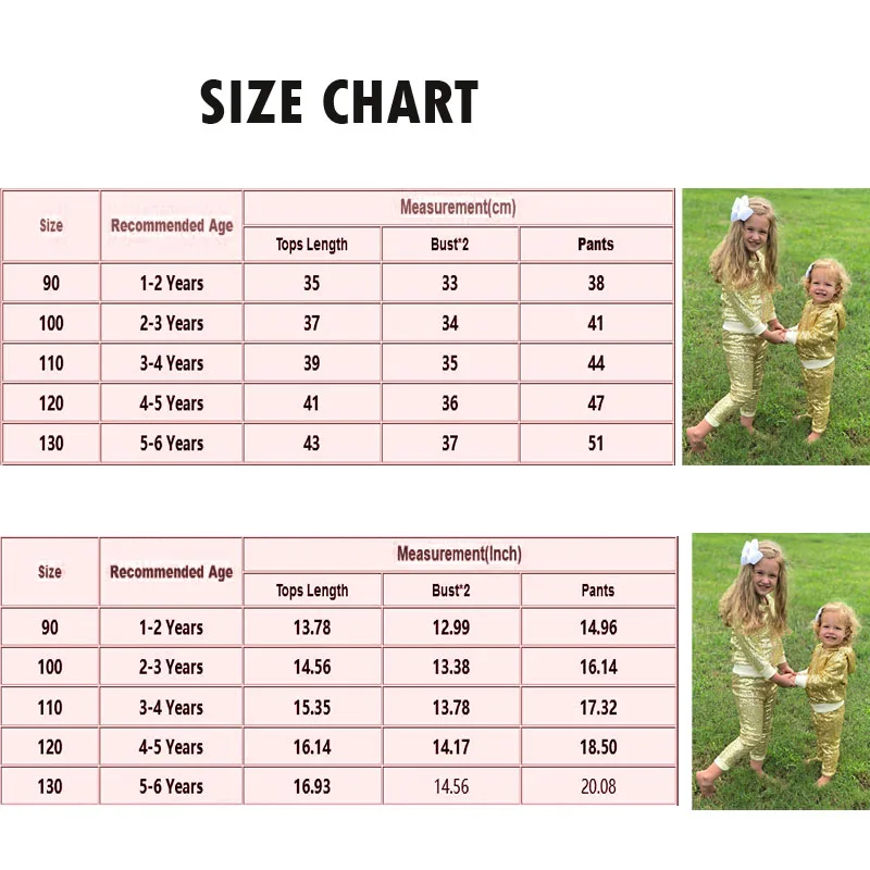 2pcs Autumn Baby Sportswear Outfits Newborn Kids Baby Girl Clothes Sequins Pullover Top Pants Clothes Set