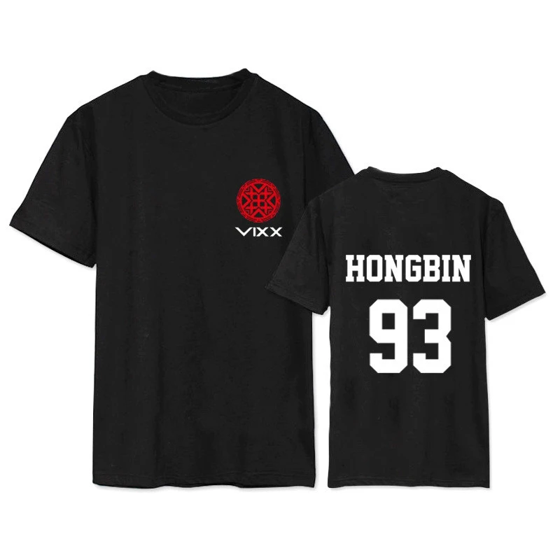 Kpop VIXX 4th MINI Album Shirts K POP Повседневная хлопковая футболка футболки с коротким