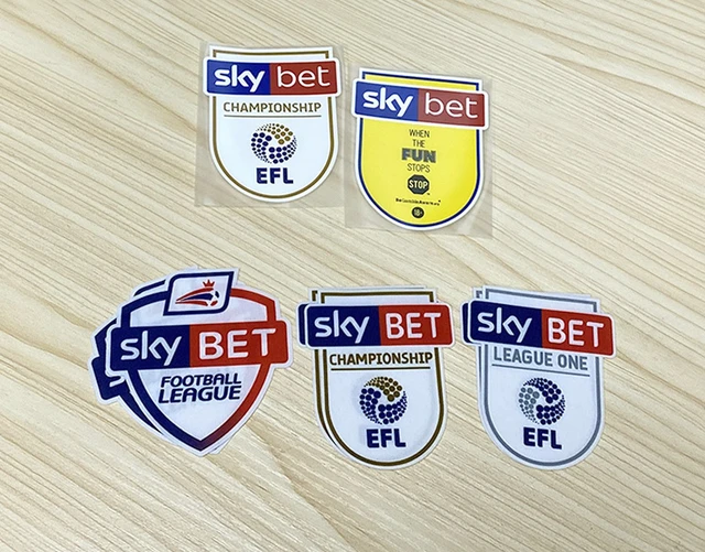 2023-24 Sky Bet EFL Championship Official Player Issue Size Football Soccer  Badge Patch Set