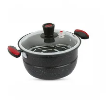 Вакуумный суповый горшок 26 см, антипригарная сковорода, кипяток, плита, молочный горшок, пароварка, газовая плита, универсальный кухонный горшок, чугунная сковорода