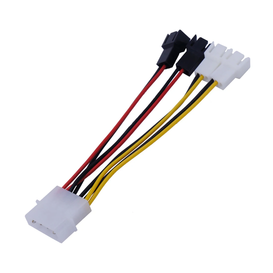 D-Port Computer CPU Case Fan 3Pin Fan Cable Cord 1 to 4 Ways Power Splitter Adapter Extension Connector PC Cooling Cooler Parts