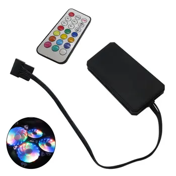 

Led Office With Remote Control PC Power Supply Fan Controller Set Computer Case Adjustable Speed RGB Cooling Practical Portable