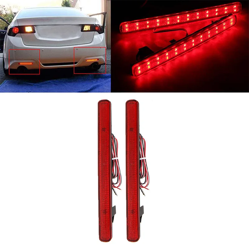 Задний стоп-сигнал светильник задний бампер отражатель светодиодный для Acura TSX Sedan 09-14 для Honda Accord 08- Предупреждение осветительный противотуманный
