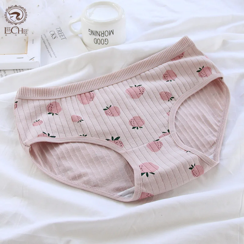 Culotte хлопковые трусики женские розовые Клубничные трусы сексуальное нижнее