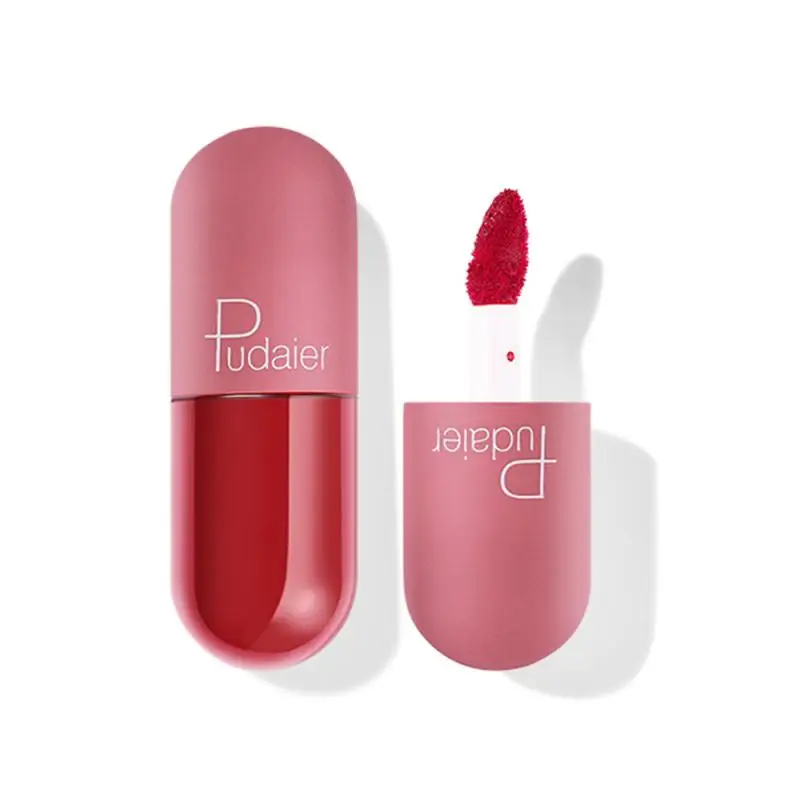 Pudaier 18 Color Mini Capsule Lip Gloss Velvet Moisturizing Lasting Non-stick Cup Smooth Matte Maquillaje Glaze Makeup TSLM2 |