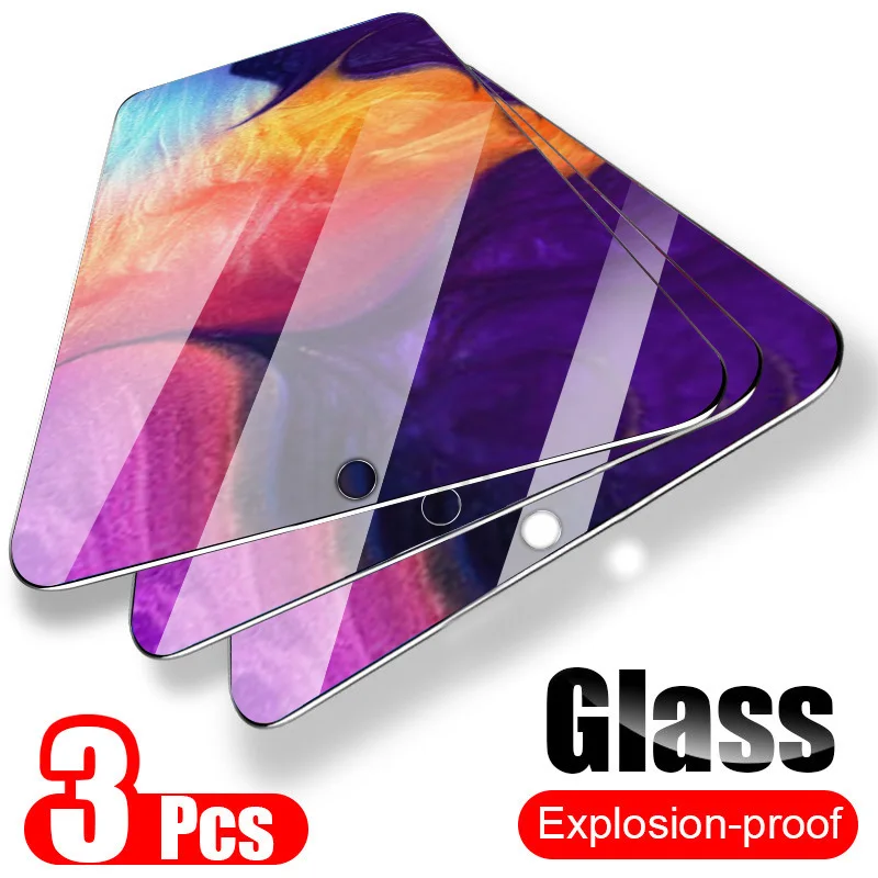 Защитное стекло закаленное для Samsung Galaxy A50/A40/A70/M20/M30/A20/A30/A50/A80/A60/A90 3 шт.|Защитные