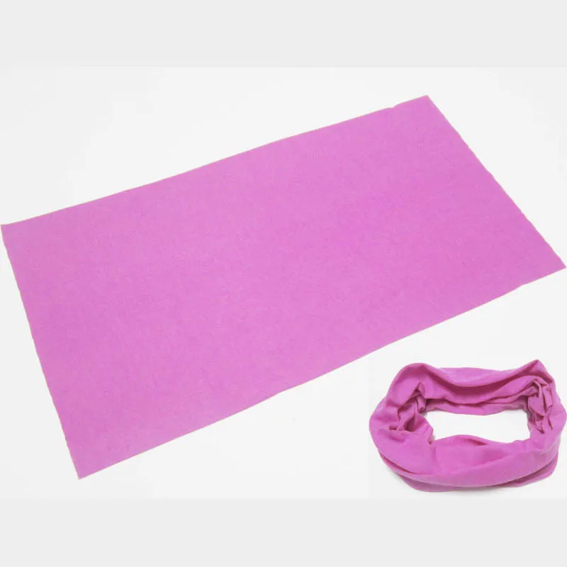Велосипедная Лыжная однотонная полумаска для путешествий Хип-хоп бесшовная повязка на голову для верховой езды, для альпинизма волшебный воротник головной убор - Цвет: Rose purple