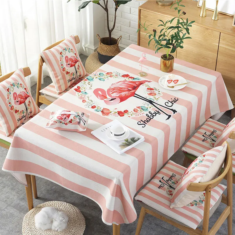 Christmas Tablecloth Nordic Simple Cotton and Linen Table Cloth Rectangular Waterproof and Oil-proof Table Cover for Wedding - Color: 14