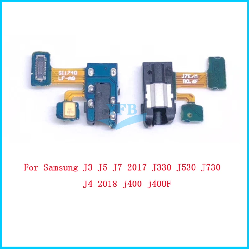 Для Samsung Galaxy J3, J5, J7 года J330 J530 J730 J4 j400 j400F разъем для наушников разъем для аудио микрофона гибкий кабель