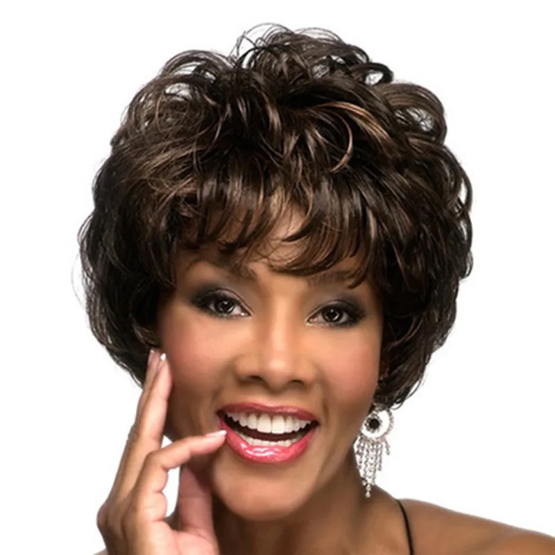 Women Fashionable Bouffant Wig Artificial Short Curly Hair Ladies
