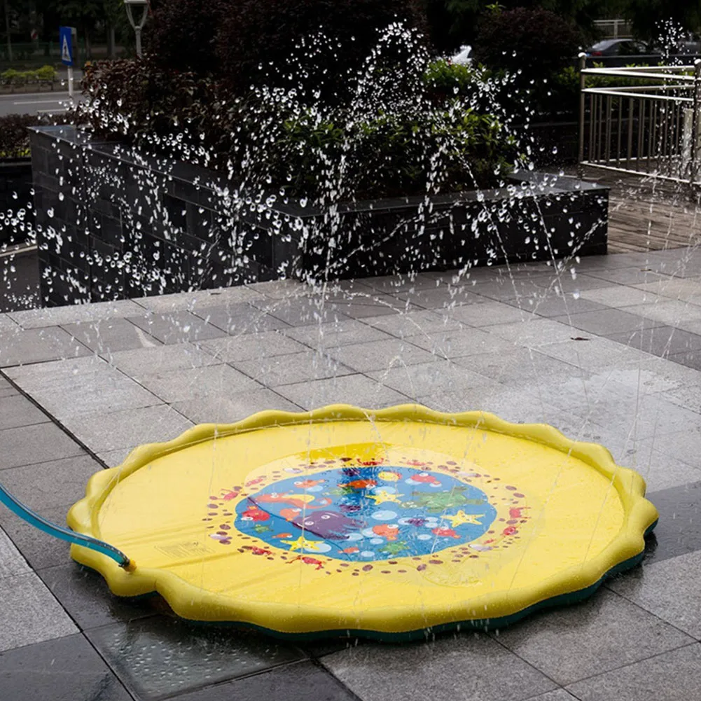 Летняя игрушка для малышей переносной бассейн открытый практичный складной ПВХ надувной детский игровой коврик всплеск воды
