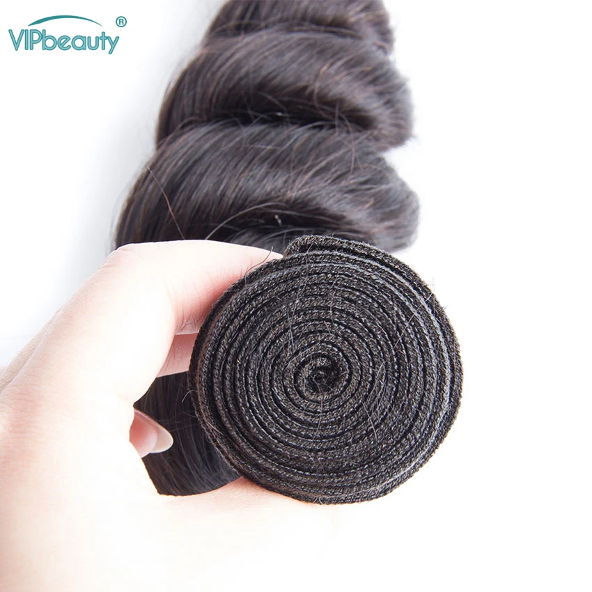 Перуанские свободные волнистые 3 пряди человеческих волос с закрытием шнурка 4*4 закрытие шнурка с пряди натурального цвета волосы remy VIPbeauty