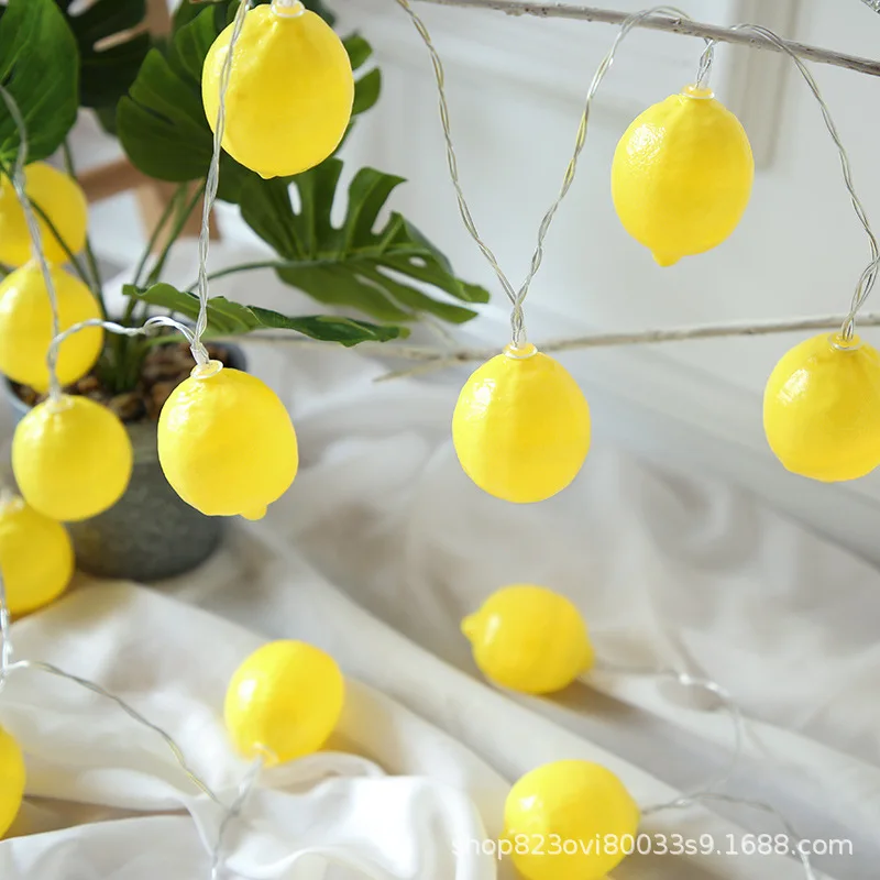 LED Lemon String Lights para decoração de