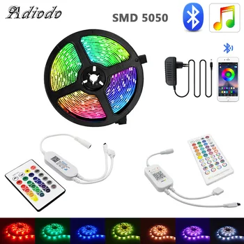 

RGB SMD 5050 LED Strip Light Flexible Ribbon Fita Bluetooth Music Wifi IR Remote 5M 10M led light strip Lamp Waterproof DC12V