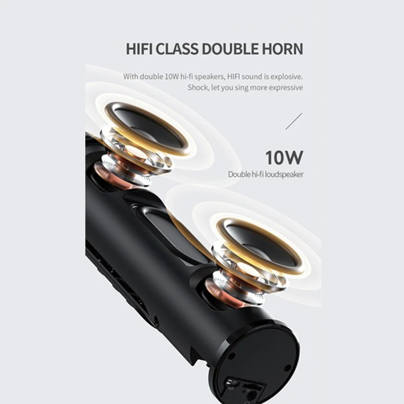 Беспроводной Bluetooth микрофон волшебный звук для прямого эфира пение встроенный