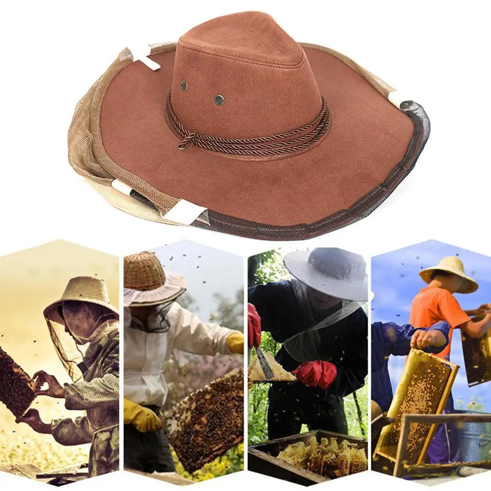 Beekeeping Cowboy Hat Beekeeping Protector Beekeeper Fly Insect Net Cowboy Comfortable Design Anti Bee Hat