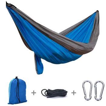 

7 Color Portable Lightweight Parachute Double Hammock Multi-functional Hammock Camping Backpacking Travel Beach Yard Garde