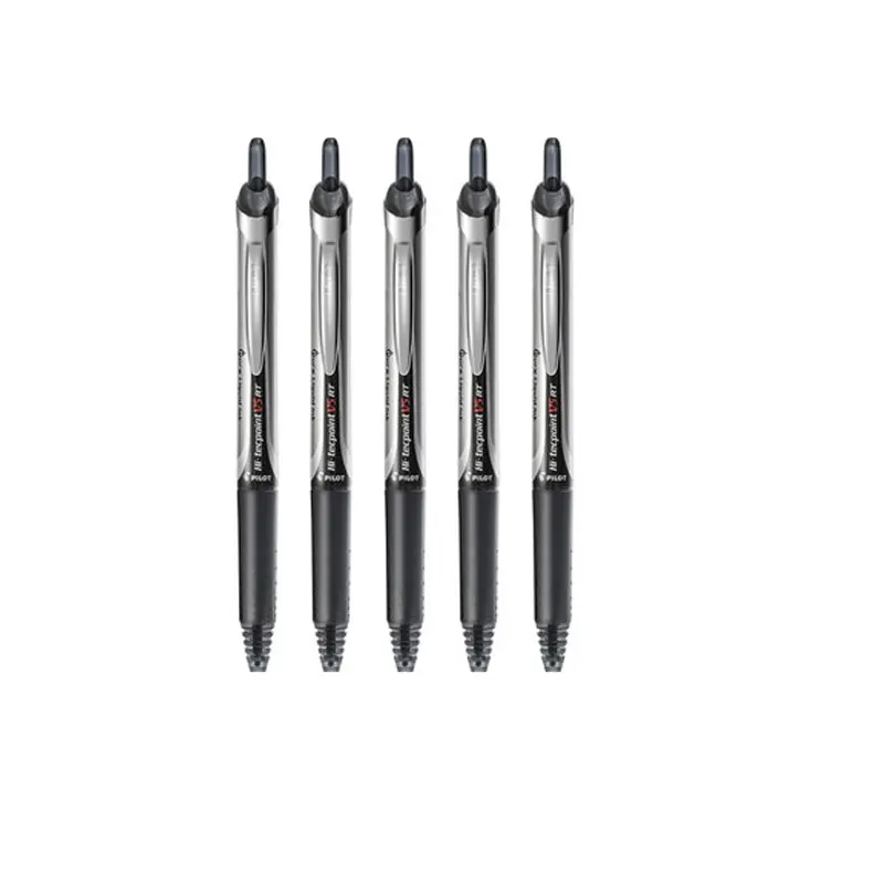 black pen 5Pcs Пилот BXRT-V5 Пресс гелевая ручка 5 шт./лот 0,5 мм студенческий экзамен с черный/синий/красный иглы Тип ручка+ BXS-V5RT Набор сменных стержней - Цвет: black pen 5Pcs