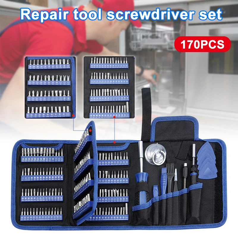 Precision Screwdriver Set 170 in 1 Magnetic Screwdriver Kit Multi-Function Professional Repair Tool Set TN99