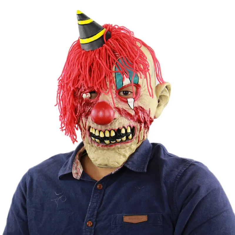 Маска на Хэллоуин; маскарадный костюм клоуна; водонепроницаемый костюм; реквизит для взрослых; реалистичные; необычные; жуткие; вечерние; страшные маски