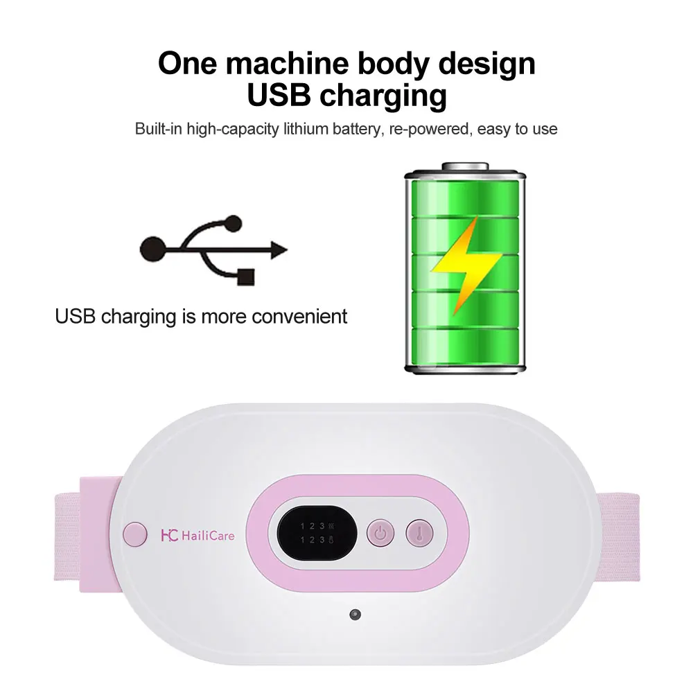 Women Warm Uterus Belt Heating Waist Belt Relief Dysmenorrhea Pain Menstrual Period Heated Waist Pads Lumbar Support Health Care