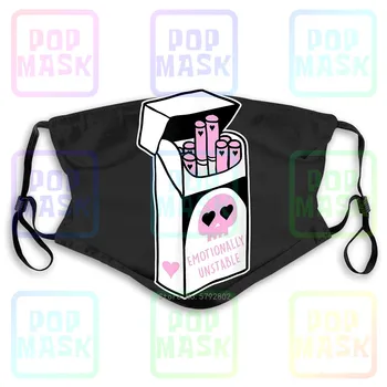 

Dust Mask with Filter Emotionally Unstable Kawaii Pastel Goth Cigarette Case Washable Reusable Mask