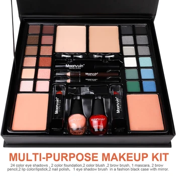 

24 Colors Eyeshadow Makeup Palette Set Mascara Eyeliner Lipstick Set Eye Shadow Pallets 39pcs/set