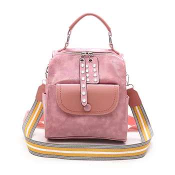 

2020 Luxury Designer Women Travel Backpack Fashion Girls School Multifunction Female Soft PU Leather Backpack