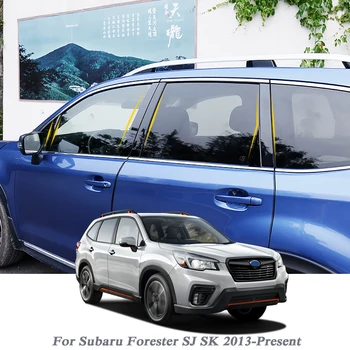 

8pcs Car Styling For Subaru Forester SJ SK 2013-Present Car Window Trim Sticker Middle Column Stickers PVC External Accessories