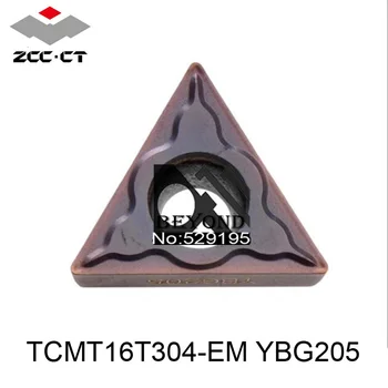 

ZCC Original Insert TCMT16T304-EM YBG205 TCMT 16T304 Lathe Tools CNC Cutter Turning Tool Carbide Inserts