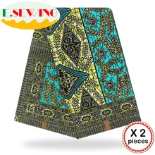 Анкара африканская восковая печатная ткань 12 ярдов Хлопок Воск Гана воск нигерийский стиль для шитья африканские платья одежда 111846