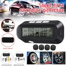 Монитор на солнечных батареях TPMS автомобильный датчик давления в шинах с сигнализацией температуры универсальное лобовое стекло черный автоматический цифровой контроль давления в шинах