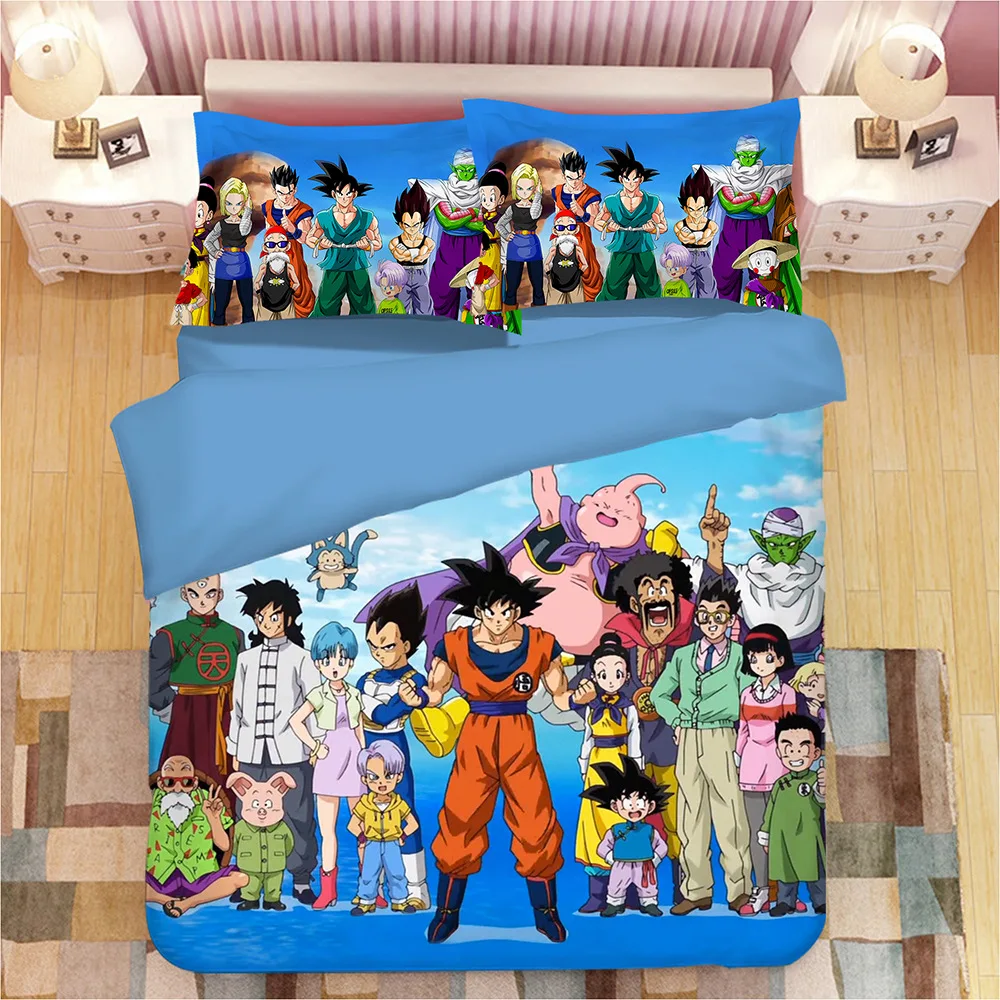 3D «Драконий жемчуг зет постельное белье набор сын Goku vegeta пододеяльники, наволочки для подушек, драконий жемчуг одеяла постельные принадлежности Постельное белье