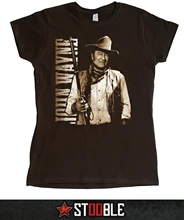 Koszulka damska John Wayne Cowboy-bezpośrednio od dystrybutora (12) tanie tanio CASUAL SHORT CN (pochodzenie) COTTON Cztery pory roku Na co dzień Z okrągłym kołnierzykiem tops Z KRÓTKIM RĘKAWEM