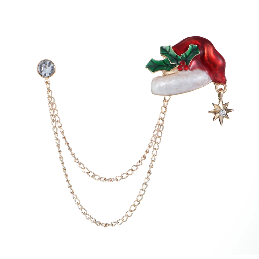 30 New Year Merry Christmas Brooches Pins Cute Santa Claus Hat gloves Bells Socks Donuts Candy Enamel Pin Badges Brooch - Цвет: 30
