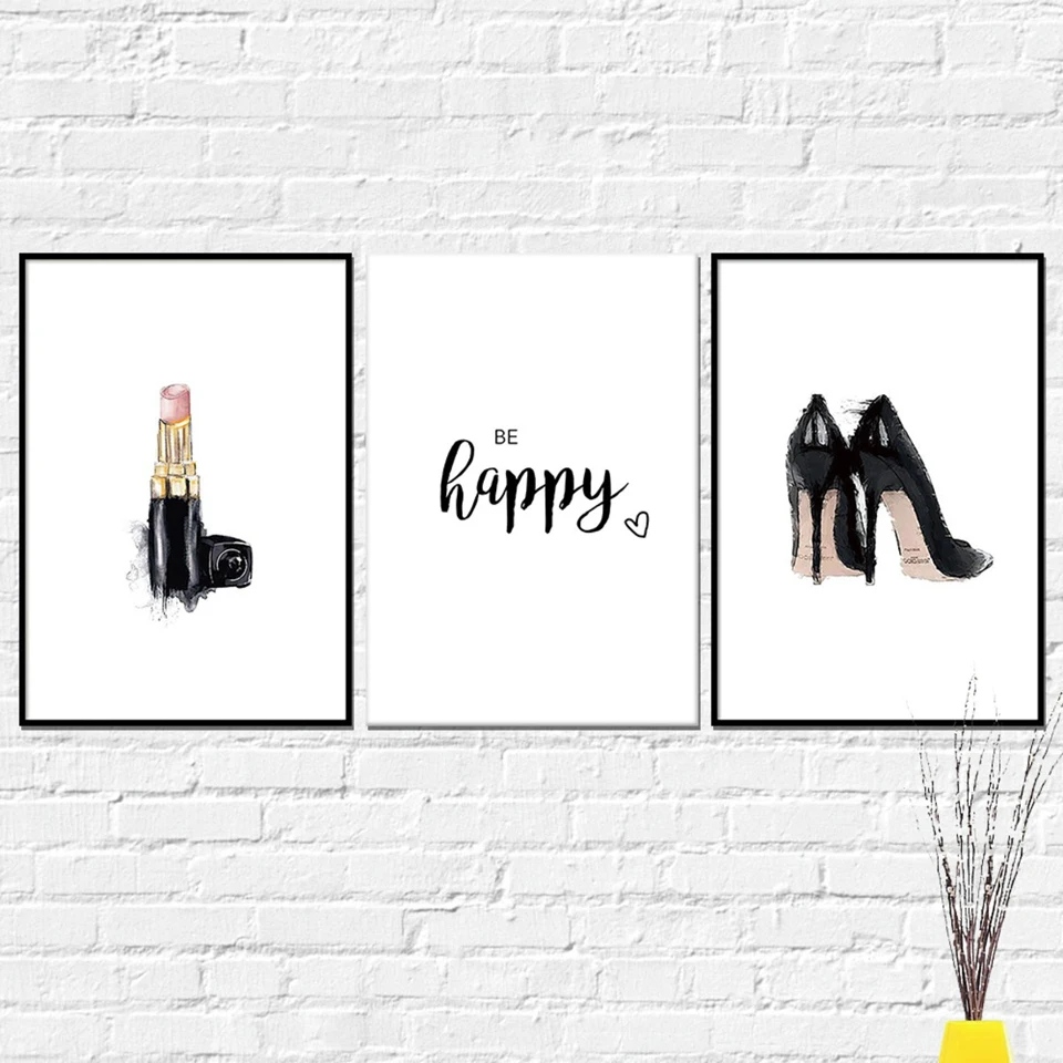 Imagen De Arte De La Pared De La Belleza Feliz Para La Decoracion