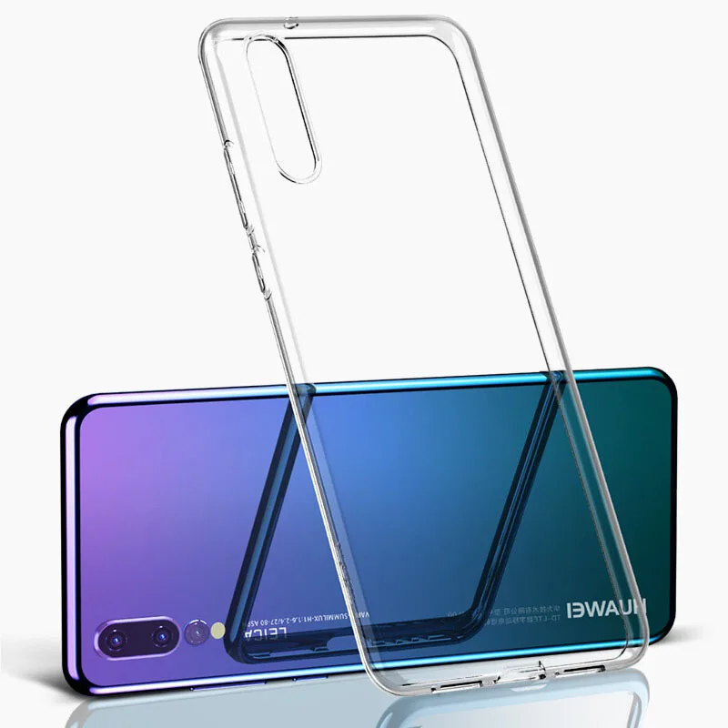 Прозрачный мягкий чехол из ТПУ для Huawei Mate 20 Lite/Pro P20 Lite прозрачный Honor 8X max 8C 10 9 6X 7X
