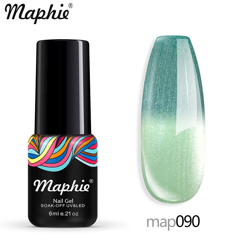 map090 Maphie УФ-Гель-лак замачиваемый УФ/светодиодный Гель-лак для ногтей долговечный светодиодный Гель-лак для ногтей термальный гель для изменения цвета ногтей 98 цветов - Цвет: map090